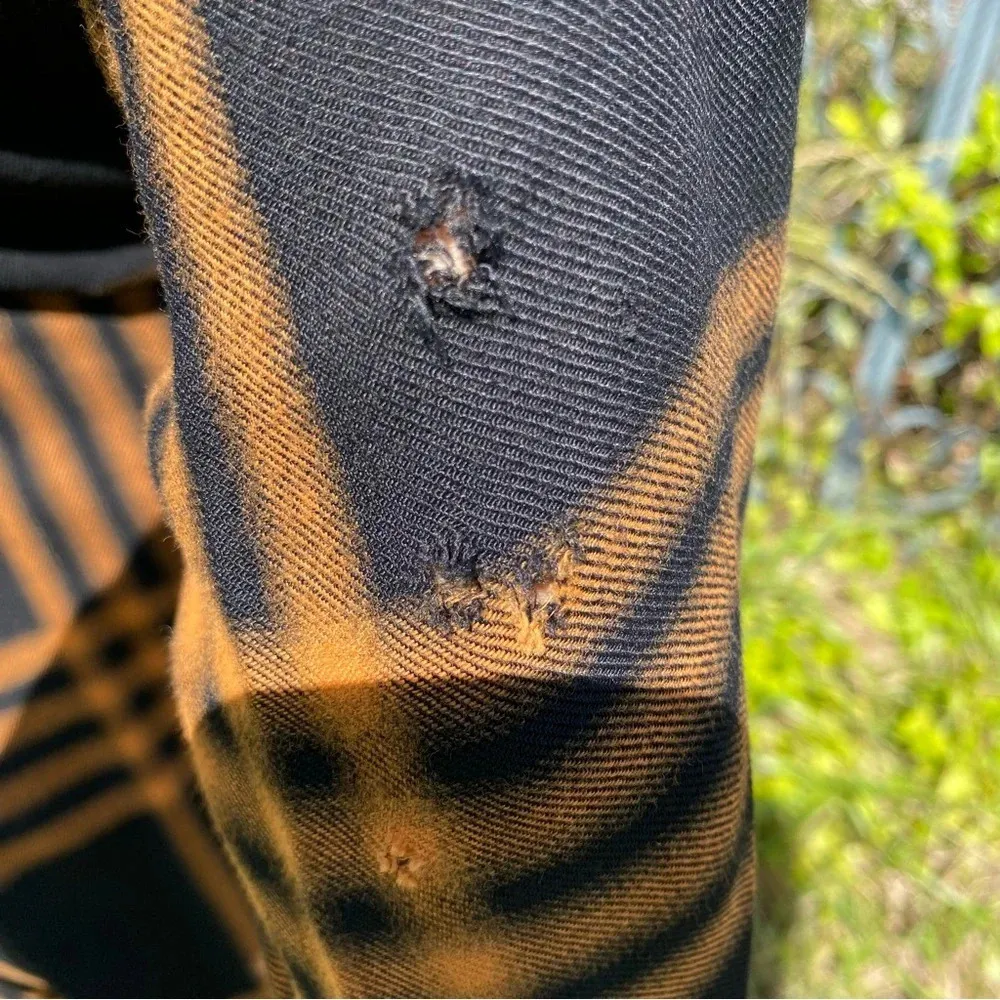 Vintage Plaid Dress 40s 50s Size XS - Image 6