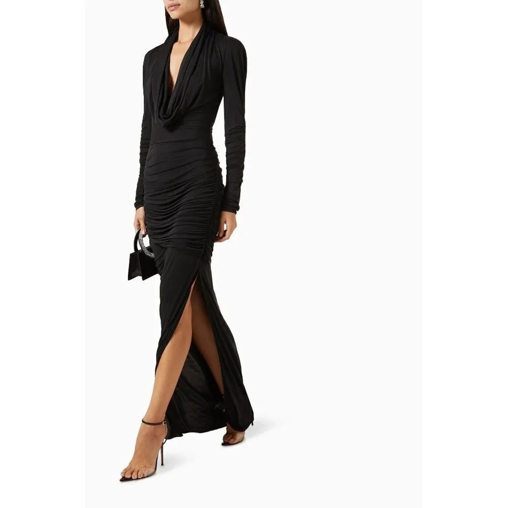 GAUGE81 Elos Maxi Dress in Black 38 6 New Womens Long Gown Hooded Size undefined - Image 11