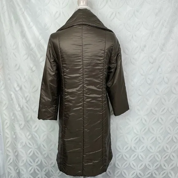Vince Quilted Puffer Longline Packable Lightweight‎ Water Resistant Coat Size M - Image 9