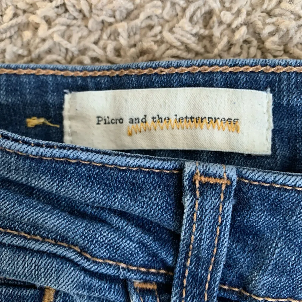 Pilcro and the Letterpress size 26 cutoff denim blue jean shorts - Image 2