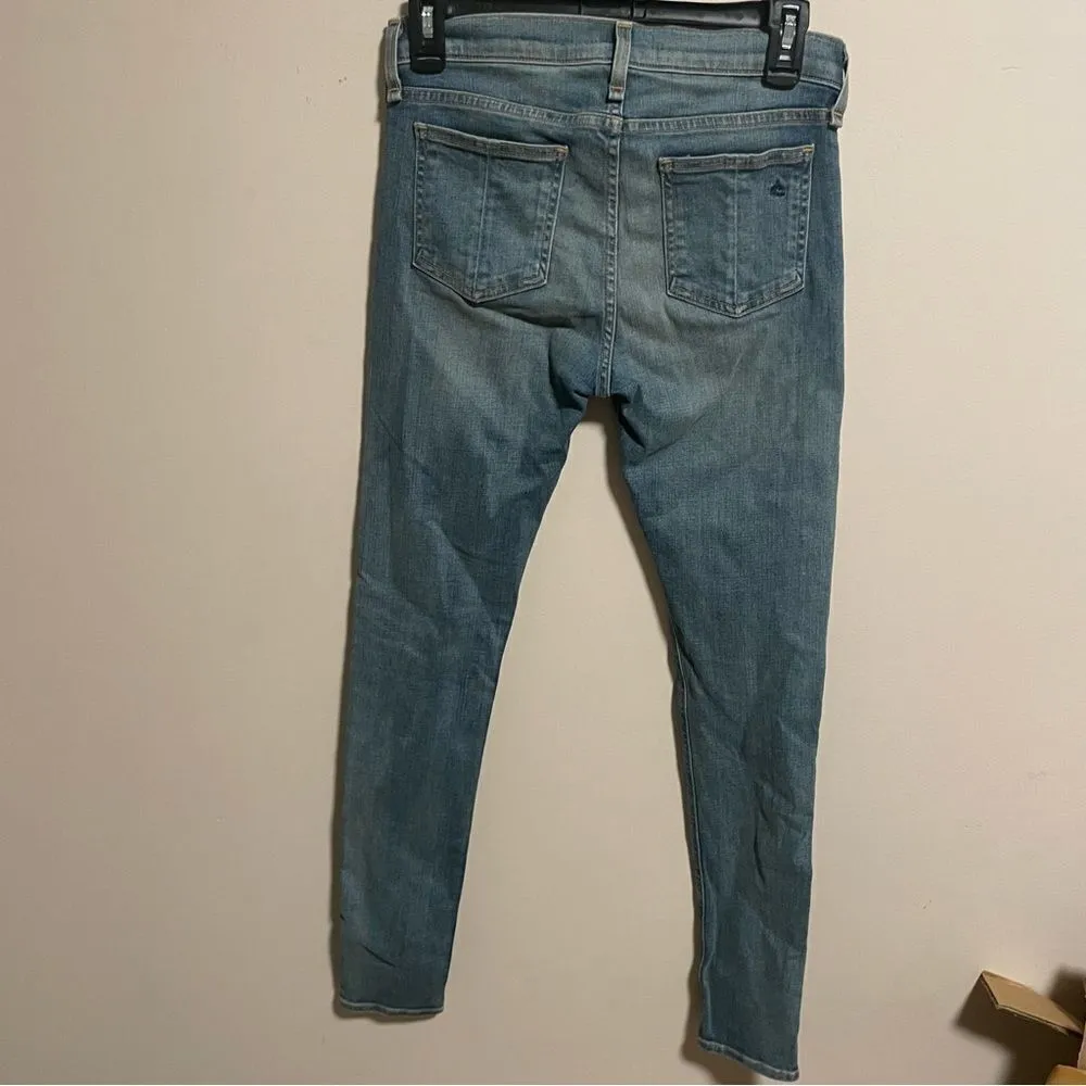 Rag & Bone High Rise Skinny Clean Street Water- Size 27 - Image 5