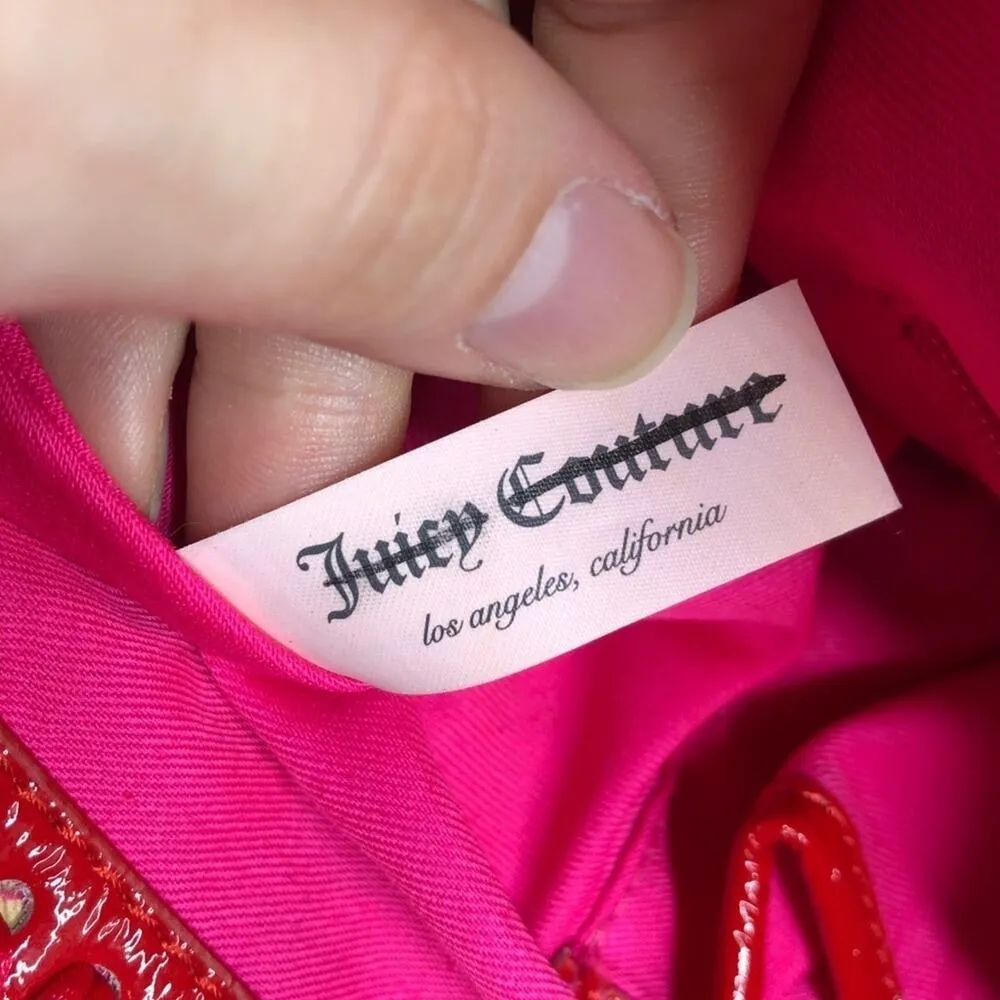 JUICY COUTURE Woven Seagrass Straw Tote Bag Purse Coastal Vacation Beach Charm - Image 8