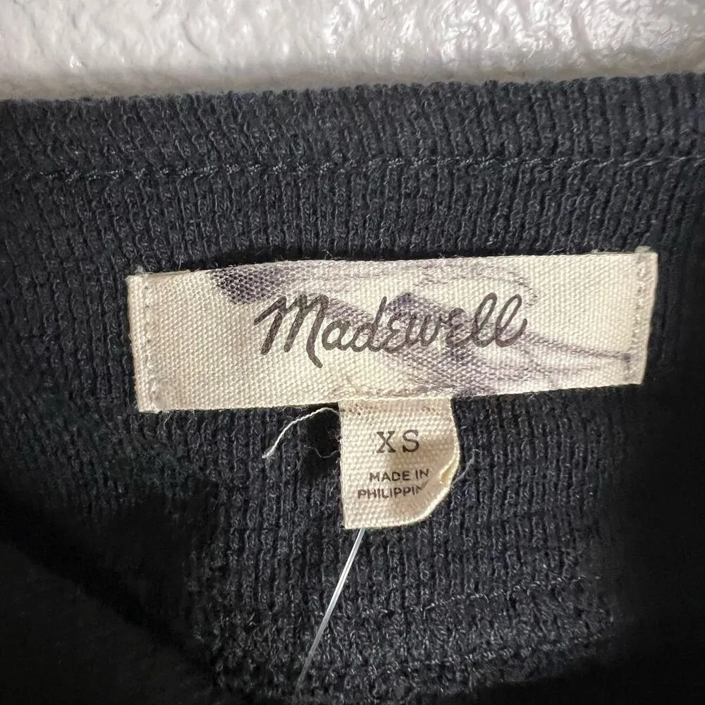 Madewell Black Cutout Knot-Front Crop Tank Top Size XS - Image 10