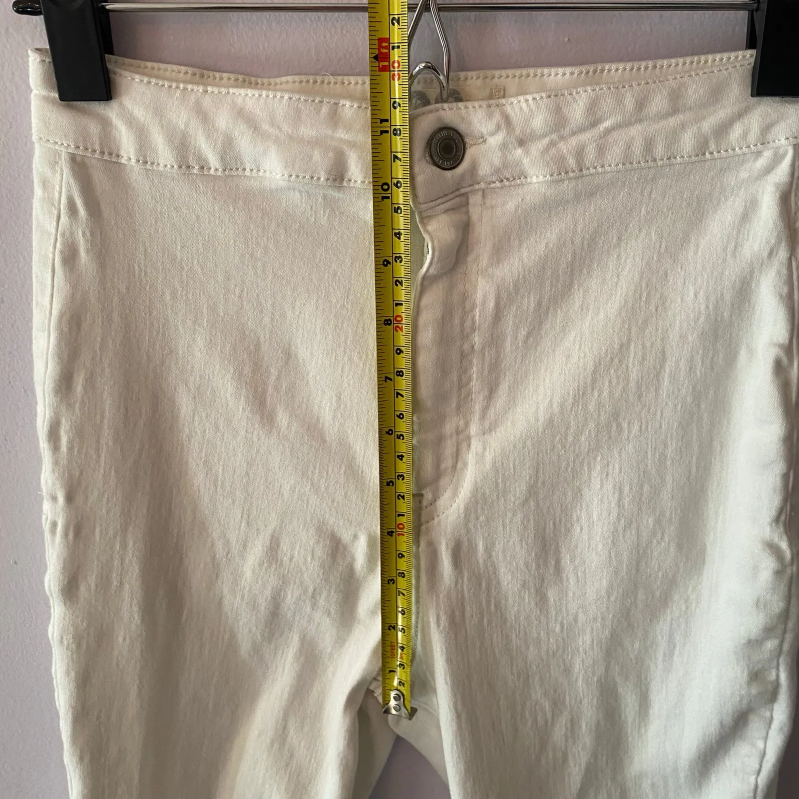 We The Free Just Float On White Super Flare Jeans Boho Indie Fray Women size 28 - Image 12