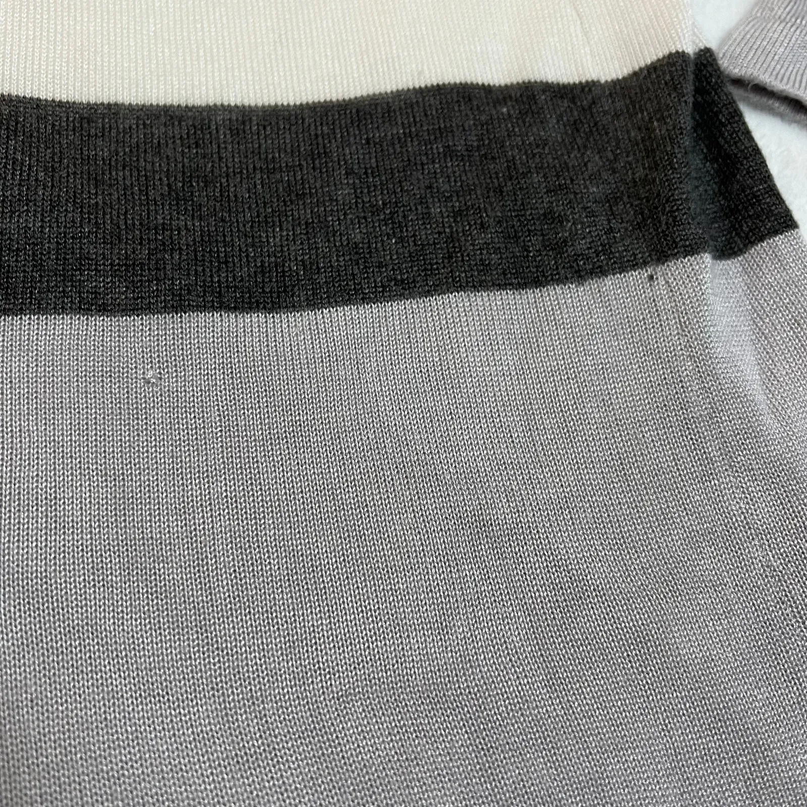 Bajee Collection by Becool Stripe Open Front Lightweight Cardigan Size S Casual Gray - Image 8