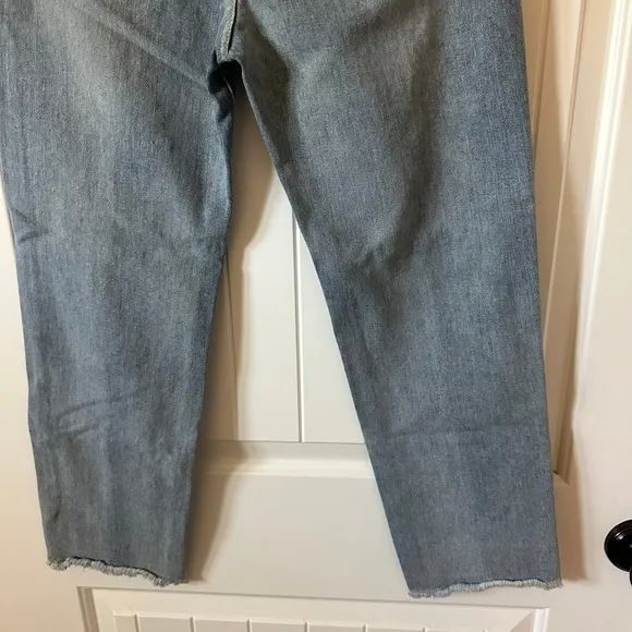 Fun Fringe Jeans‎ Raw Hem Denim Slim Straight Leg Blue Size 29 - Image 7