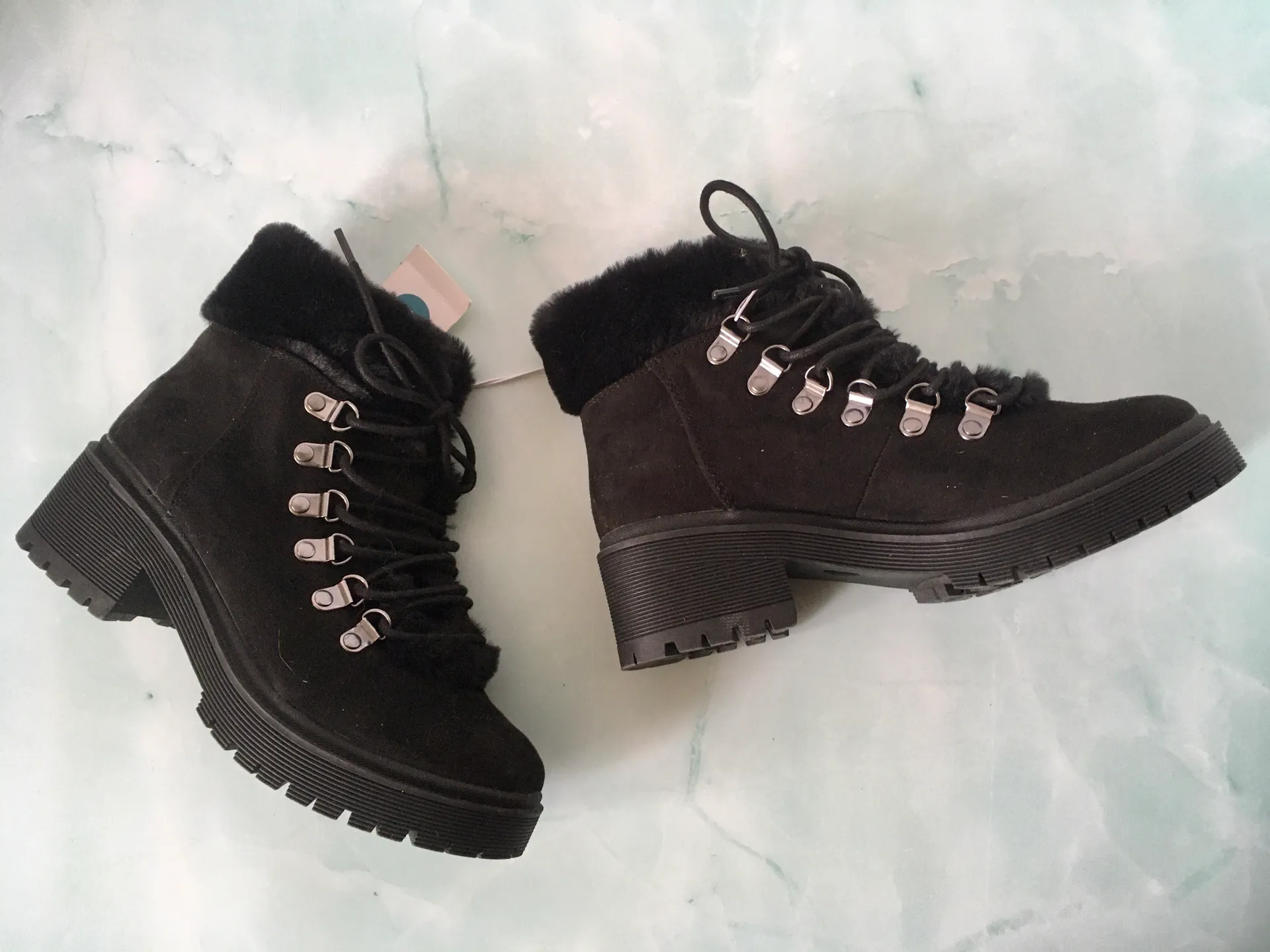 Black Hiking Boots, Size 6 - Image 2