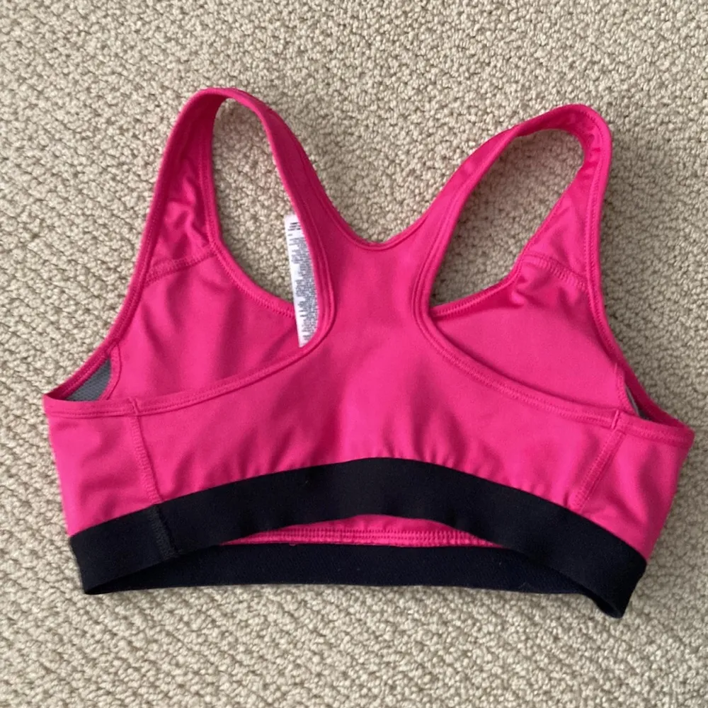 Nike Pro Dri-FIT Swoosh Medium Support Padded Sports Bra Hot Pink Small Like New - Image 8