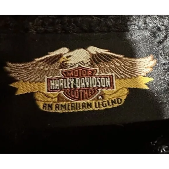 Harley Davison Black Womens Sweater Size 1 W Large Pullover‎ Wool Acrylic - Image 3