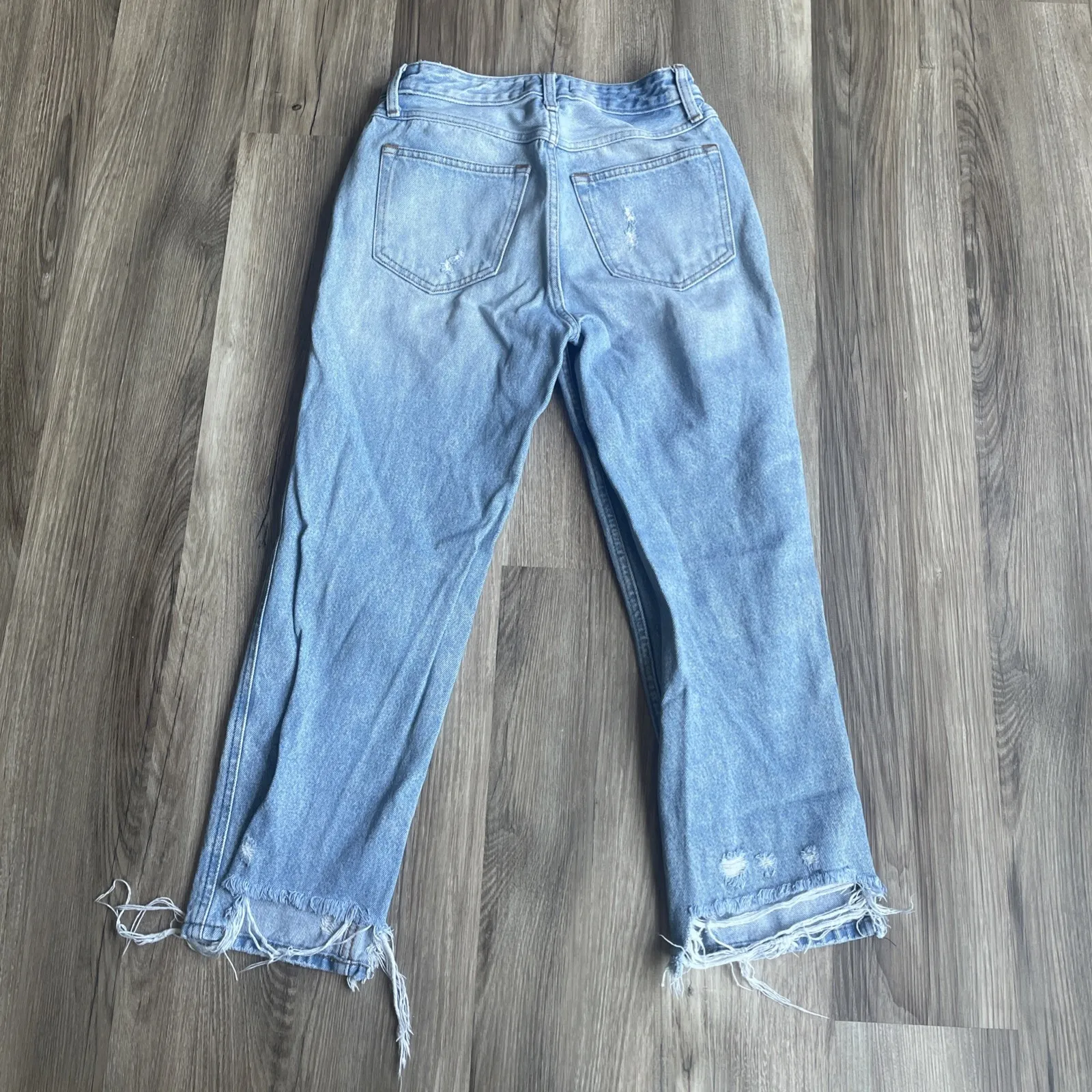 Abercrombie & Fitch Annie High Rise Ankle Straight Jeans 26‎ 2 Light Wash Button - Image 6