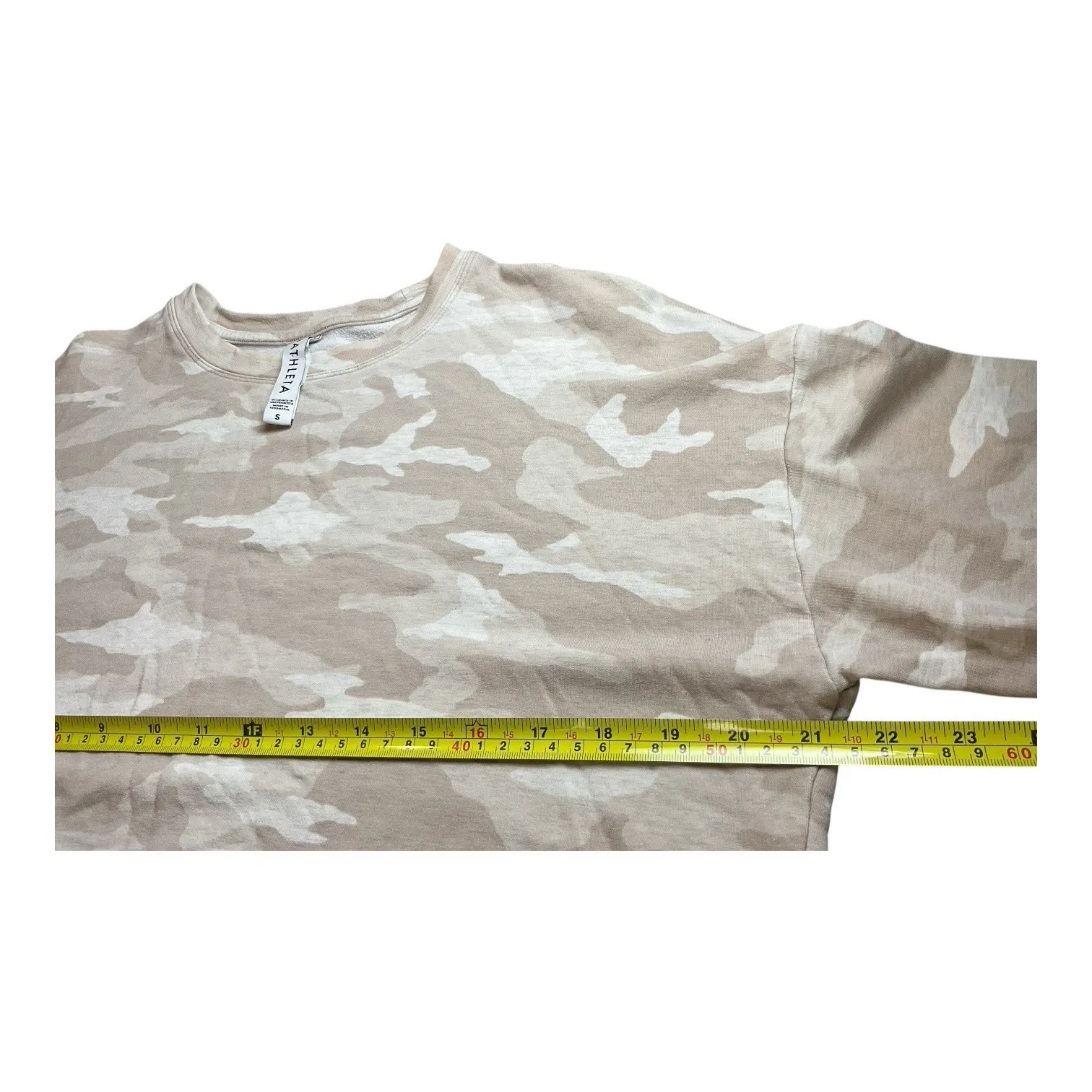 ATHLETA Women's‎ Luxe Oatmeal Camoflauge STUDIO TO STREET Sweatshirts Size Small - Image 7