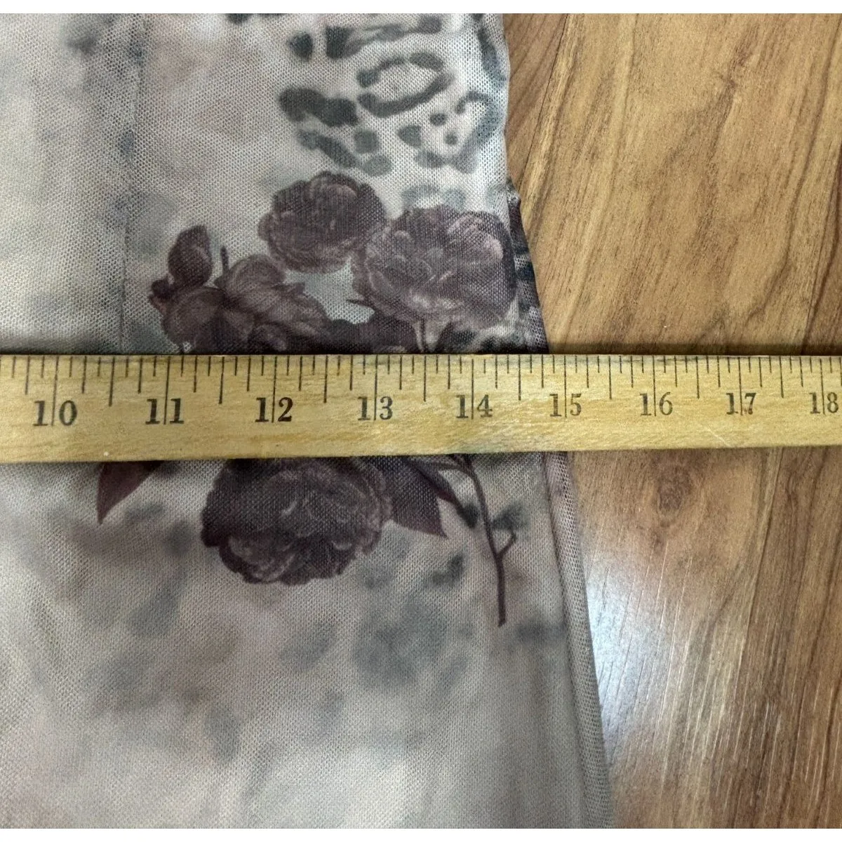 Bodycon Maxi Dress Womens L Cream Floral Mesh Lace Up Y2K Prom Wedding Party Size L - Image 10