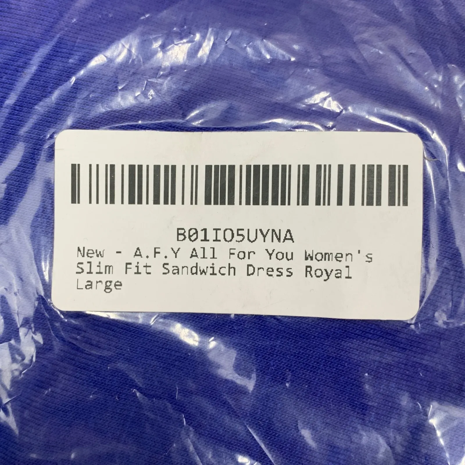 ALL FOR YOU Royal Blue Slim Fit Short Sleeve Knee Length Dress Women's Large New - Image 10