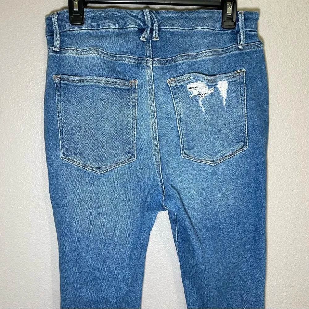 Good American Good Waist blue distressed skinny jeans women’s plus size 15 - Image 6