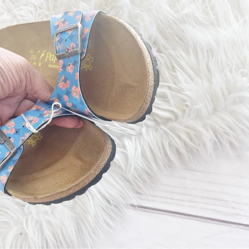 Birkenstock Papillio Women's Madrid Floral Circles Blue Birko-Flor Sandal Sz 42N - Image 6