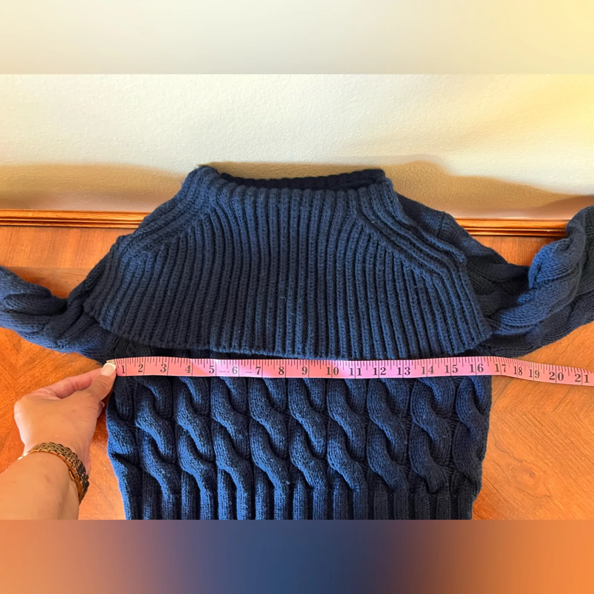 Rebecca Taylor Marino Chainette Pullover Chunky Cable Knit Sweater Size XS - Image 6