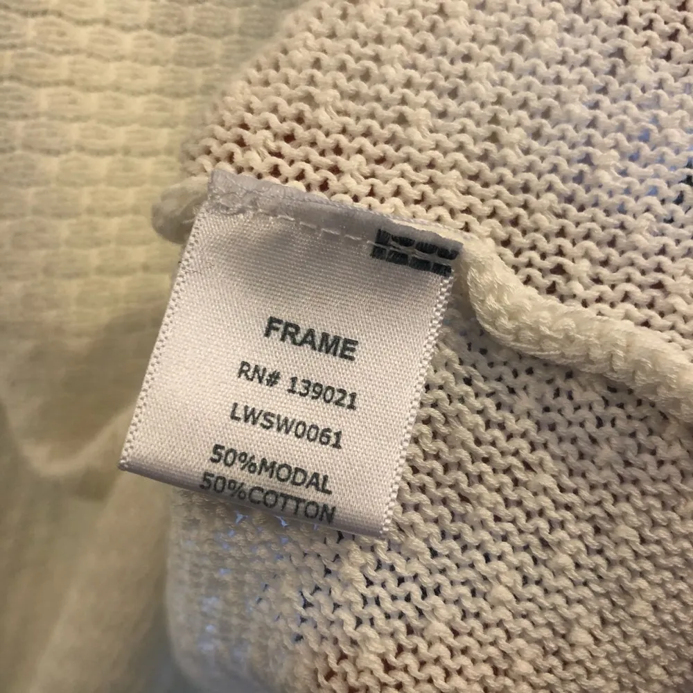 Frame Denim Crochet Lace Up Tee - Image 6