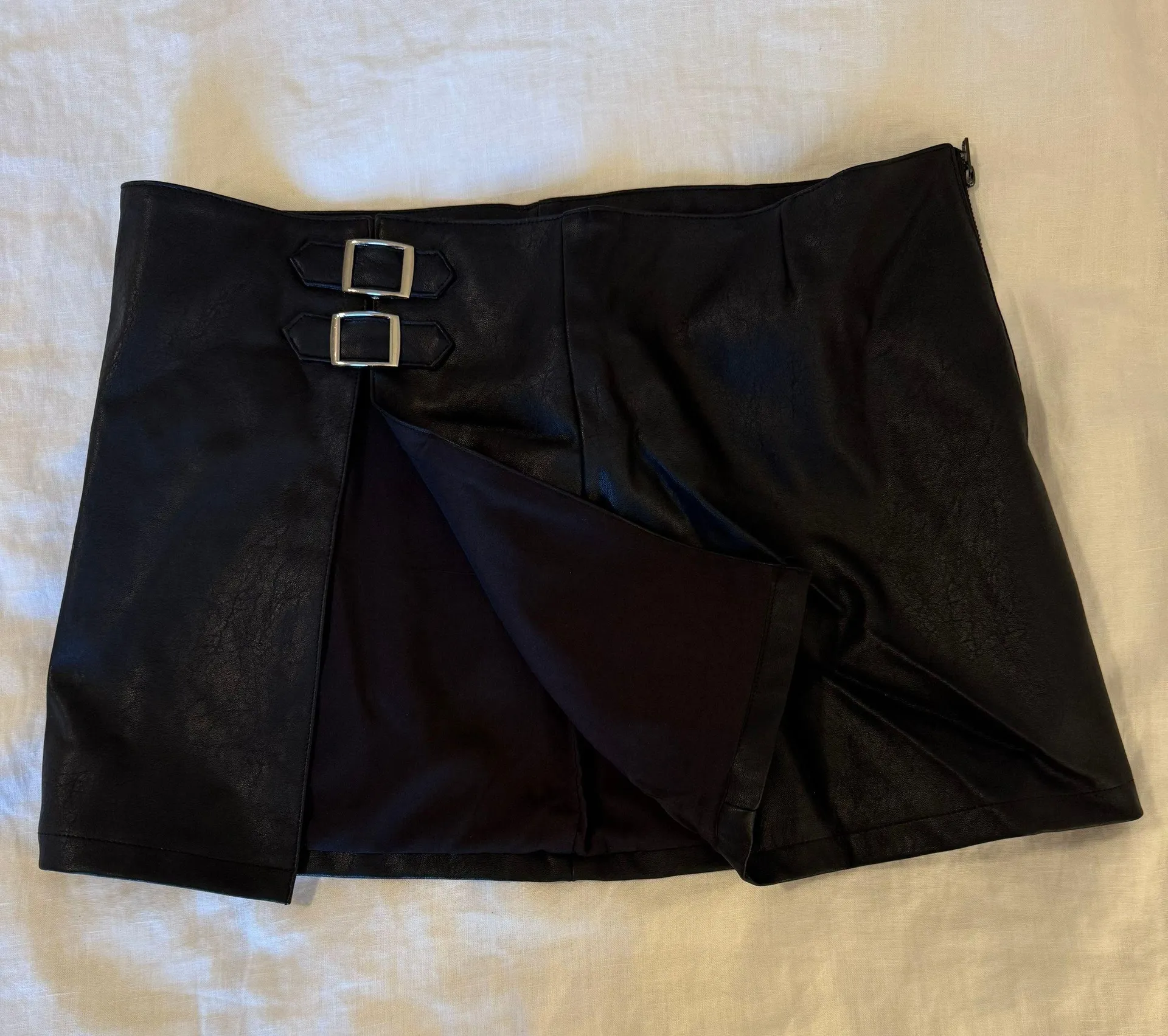Mini Skirt With Front Slit - Image 3