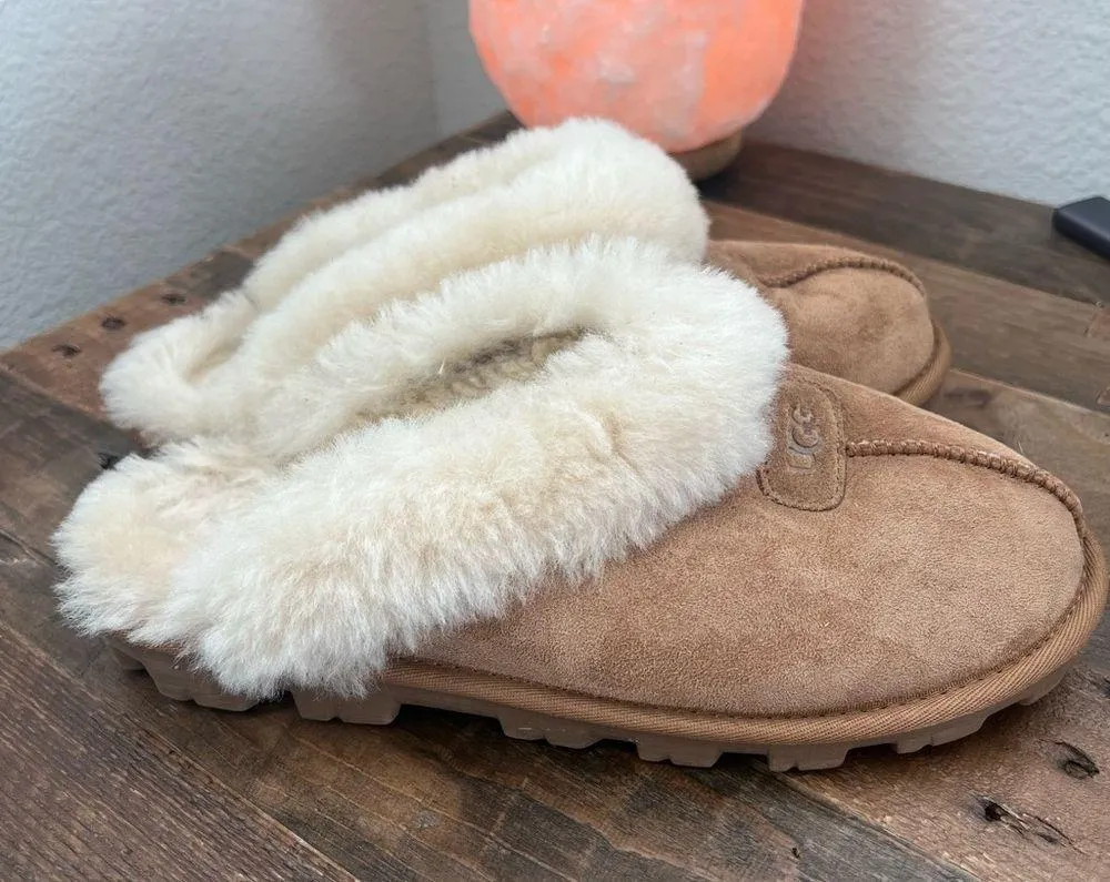 UGG Coquette Slippers in Chestnut Brown - Image 3