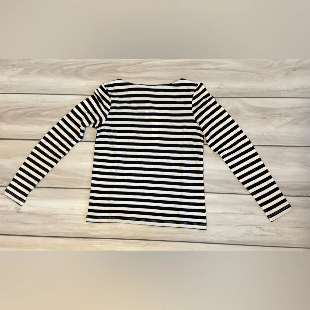 Sanctuary Long Sleeve Boatneck T-shirt Black XS NWT STITCH FIX - Image 4