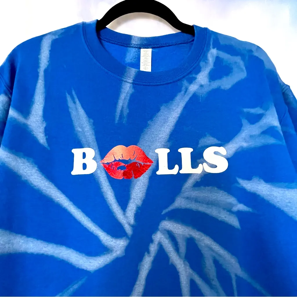 Buffalo bills bleached sweatshirt Blue - Image 6
