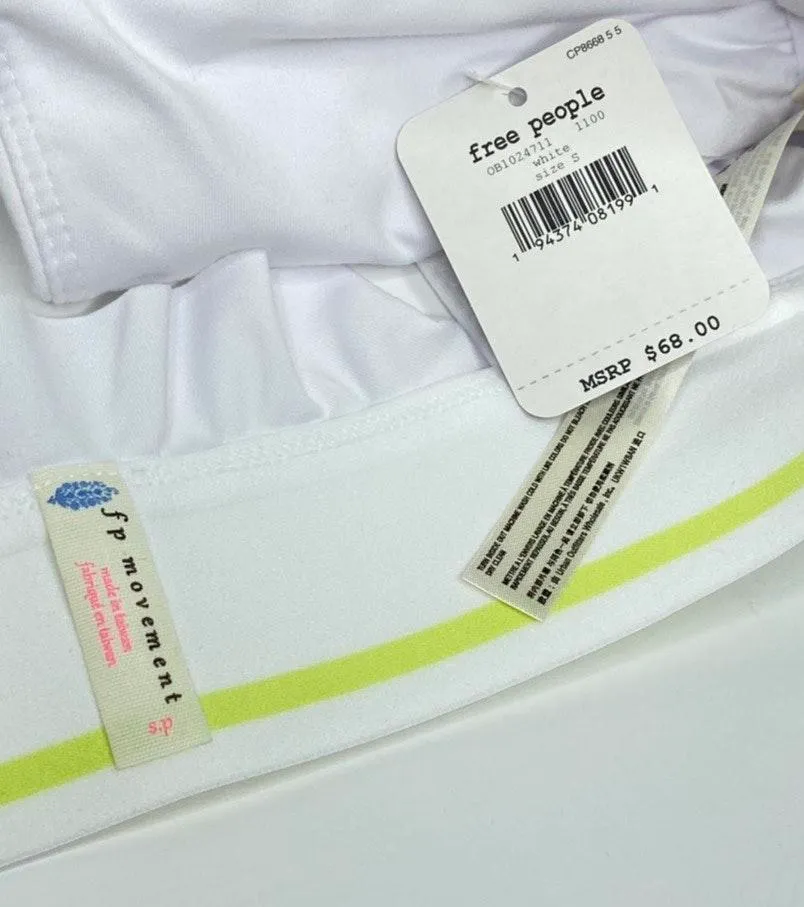 Free People Movement Ruffle Bra Small White - Image 9