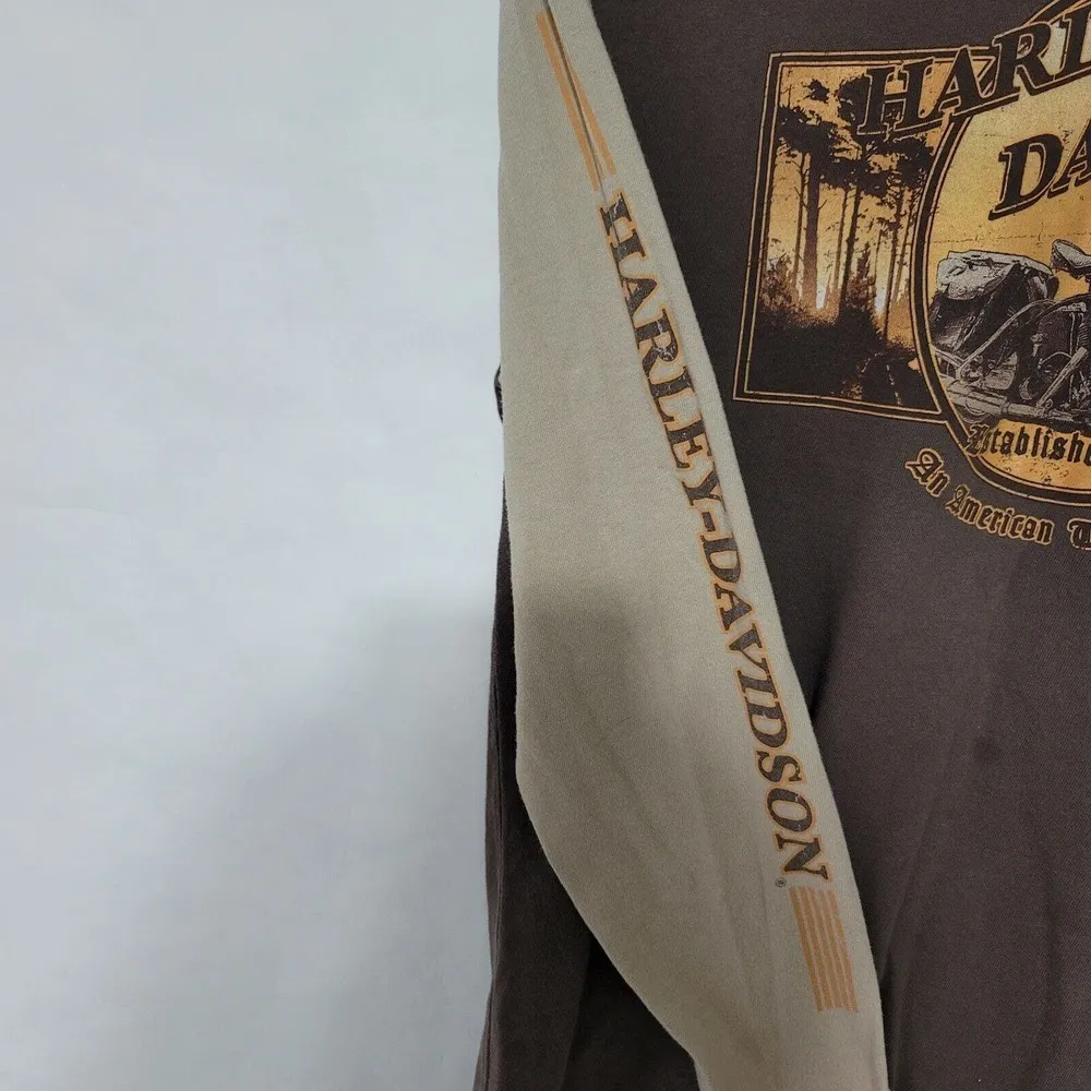 Harley Davidson Grand Canyon Bellemont AZ Large Long Sleeve T-shirt Made in USA - Image 4