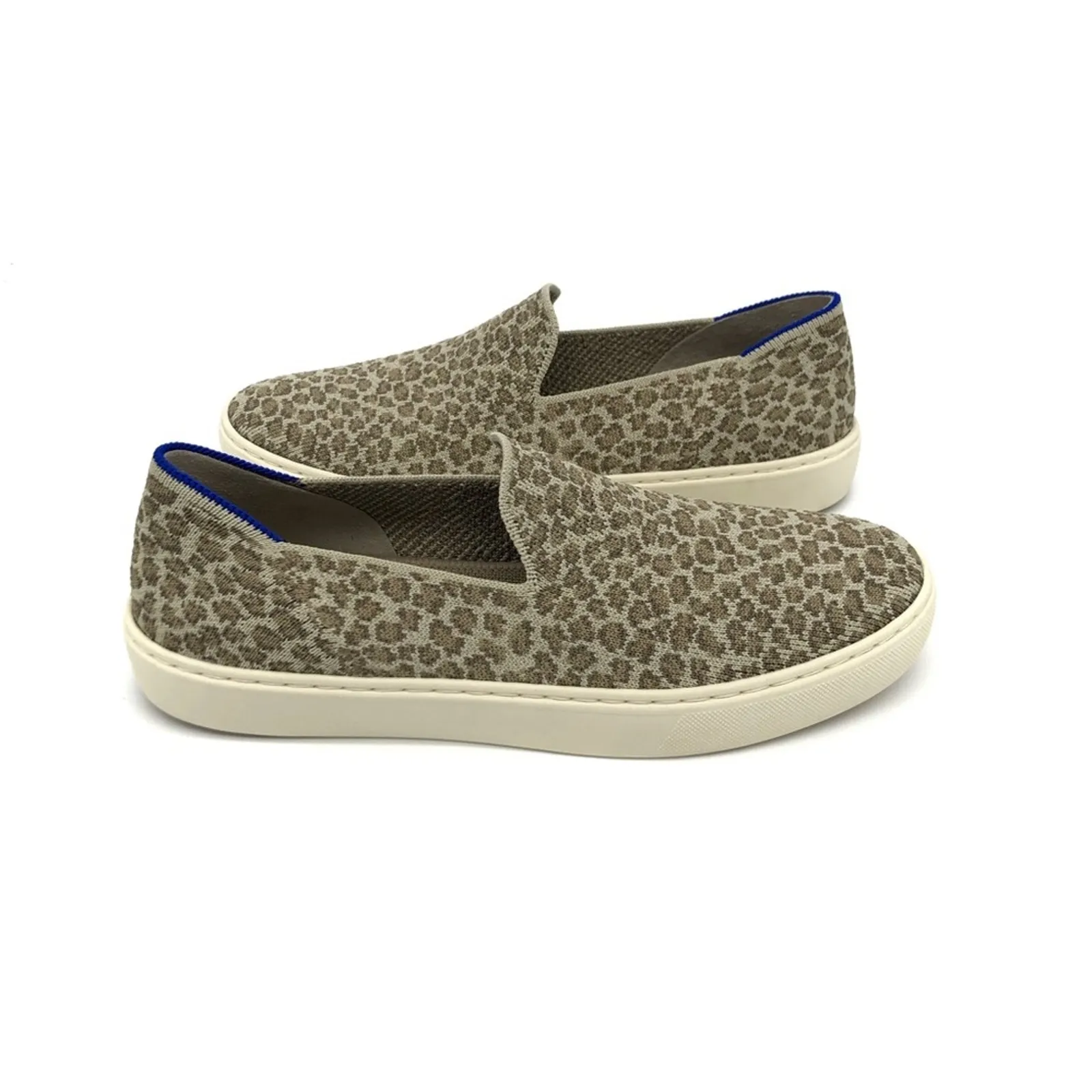 ROTHY’S The Sneaker Slip On Animal Print Pebble Spot Tan 8 - Image 6