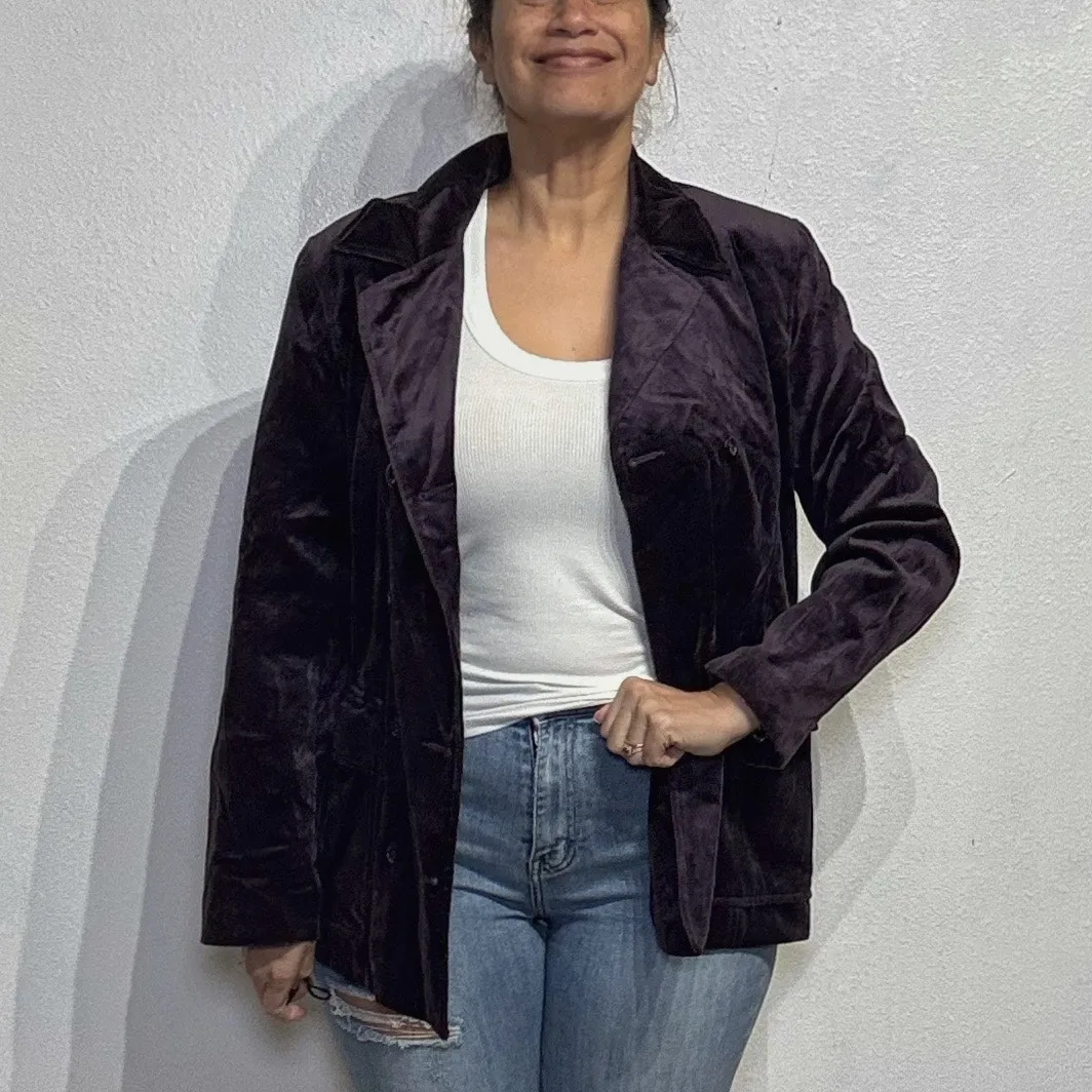 Liz Claiborne Sport Purple Vintage Double Breasted Blazer Sz M Size M - Image 9