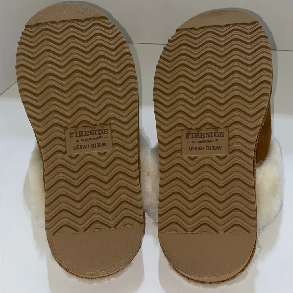 Dearfoams Fireside Shearling Slides size 8w - Image 7