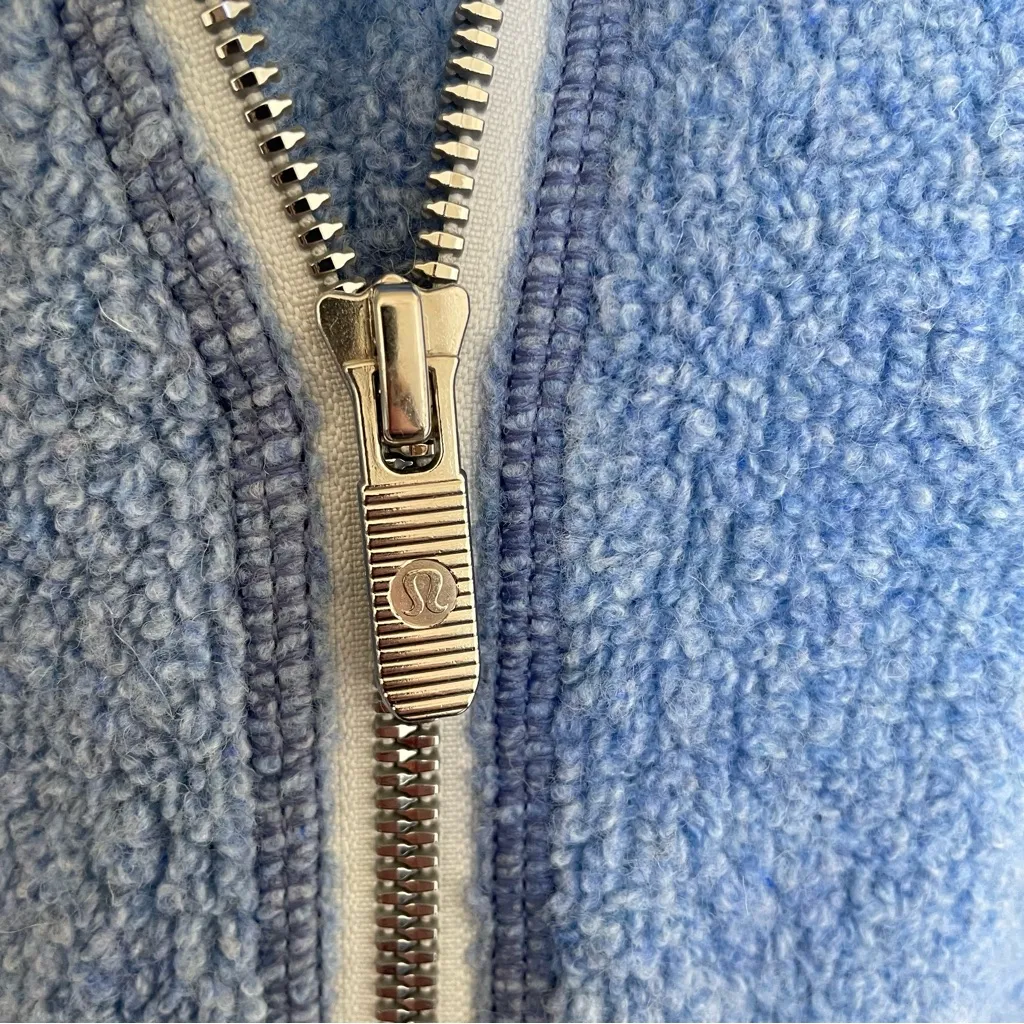 Lululemon So Sherpa Hooded Jacket Heathered Blue Lunar Eclipse - Image 4