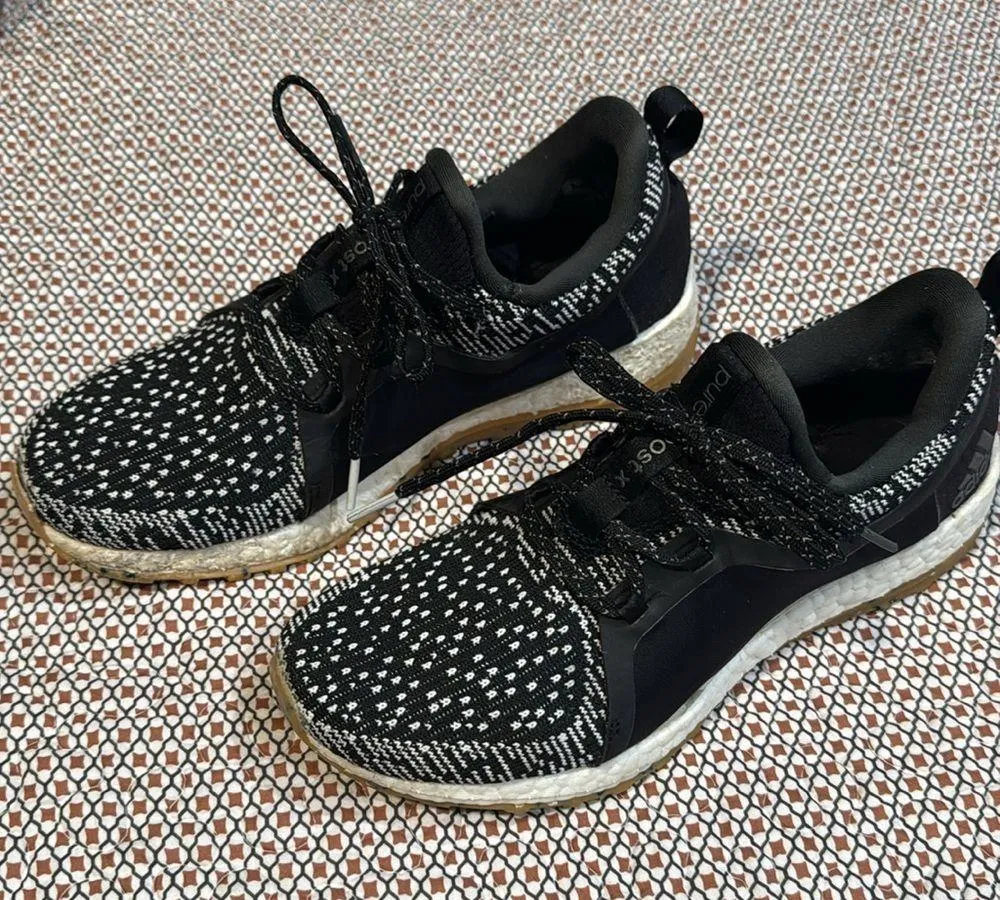 ADIDAS Pure Boost X ATR Running Shoes 7 black white - Image 8