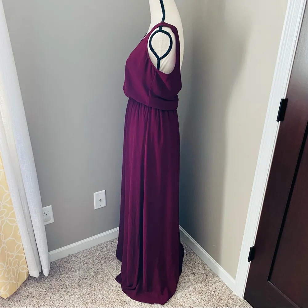 Show Me Your Mumu Kendall Maxi Dress Maroon Sz Small - Image 9
