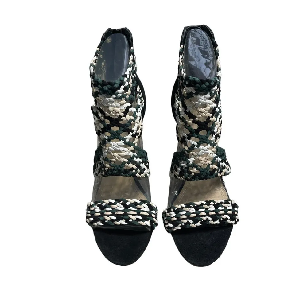 Sandro Paris Agate Suede Braid Stiletto Sandals 37 - Image 3