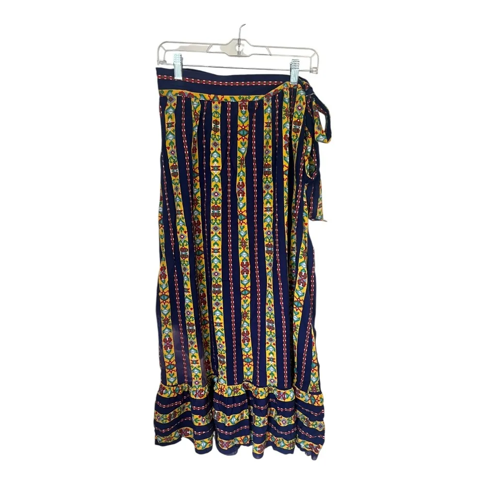 Vintage 70's Boho Maxi Skirt Folk Peasant Peasantress by Danville M Red Size M - Image 7