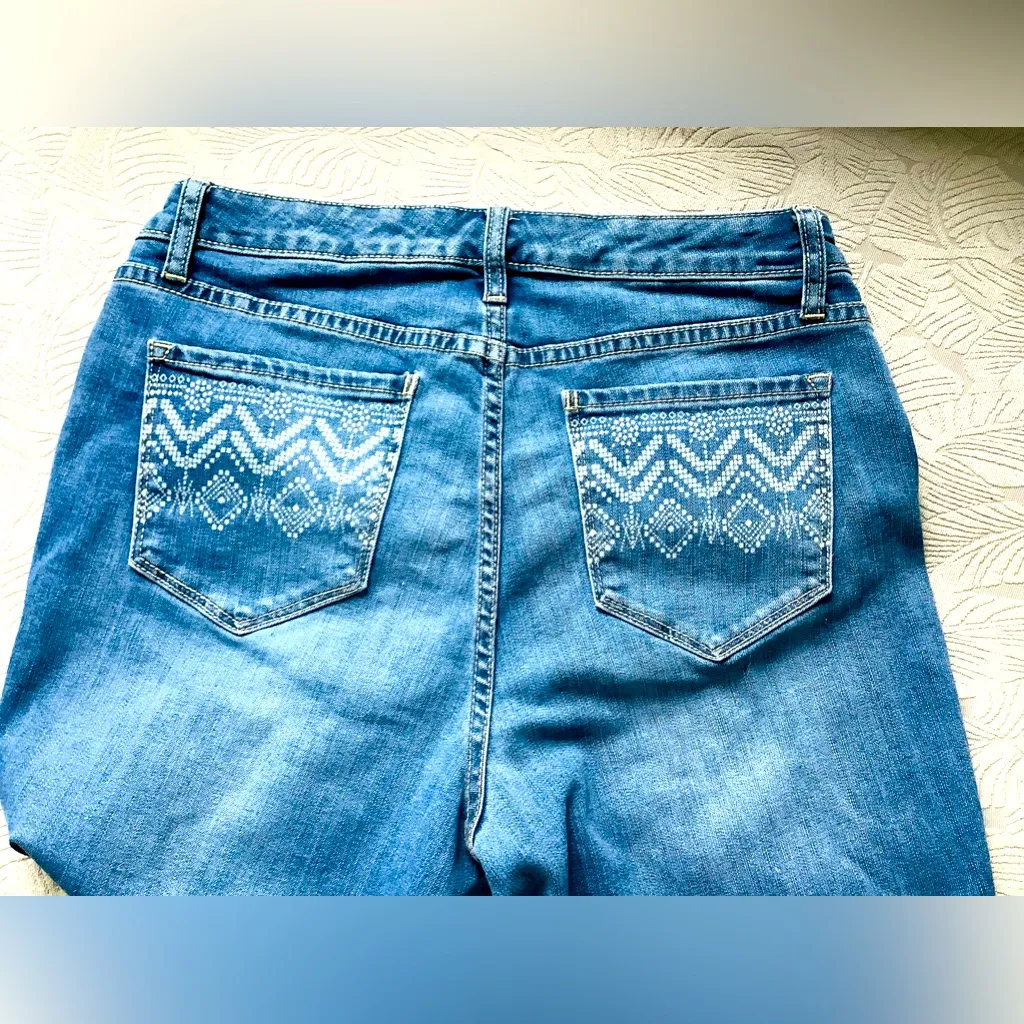 Ladies modern cropped jeans 🦋 Blue Size 8 - Image 9