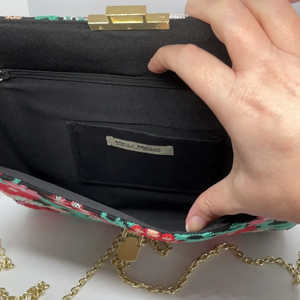 Meli Melo Needlepoint Envelope Purse Black - Image 5