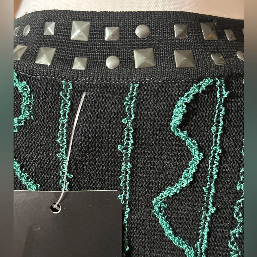 Ming Wang Black and Green Patterned Blazer Size Small NWT - Image 6