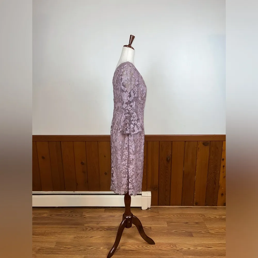 Stunning Alex Evenings Lavender Soutache Mother of the Bride Dress! - Image 3