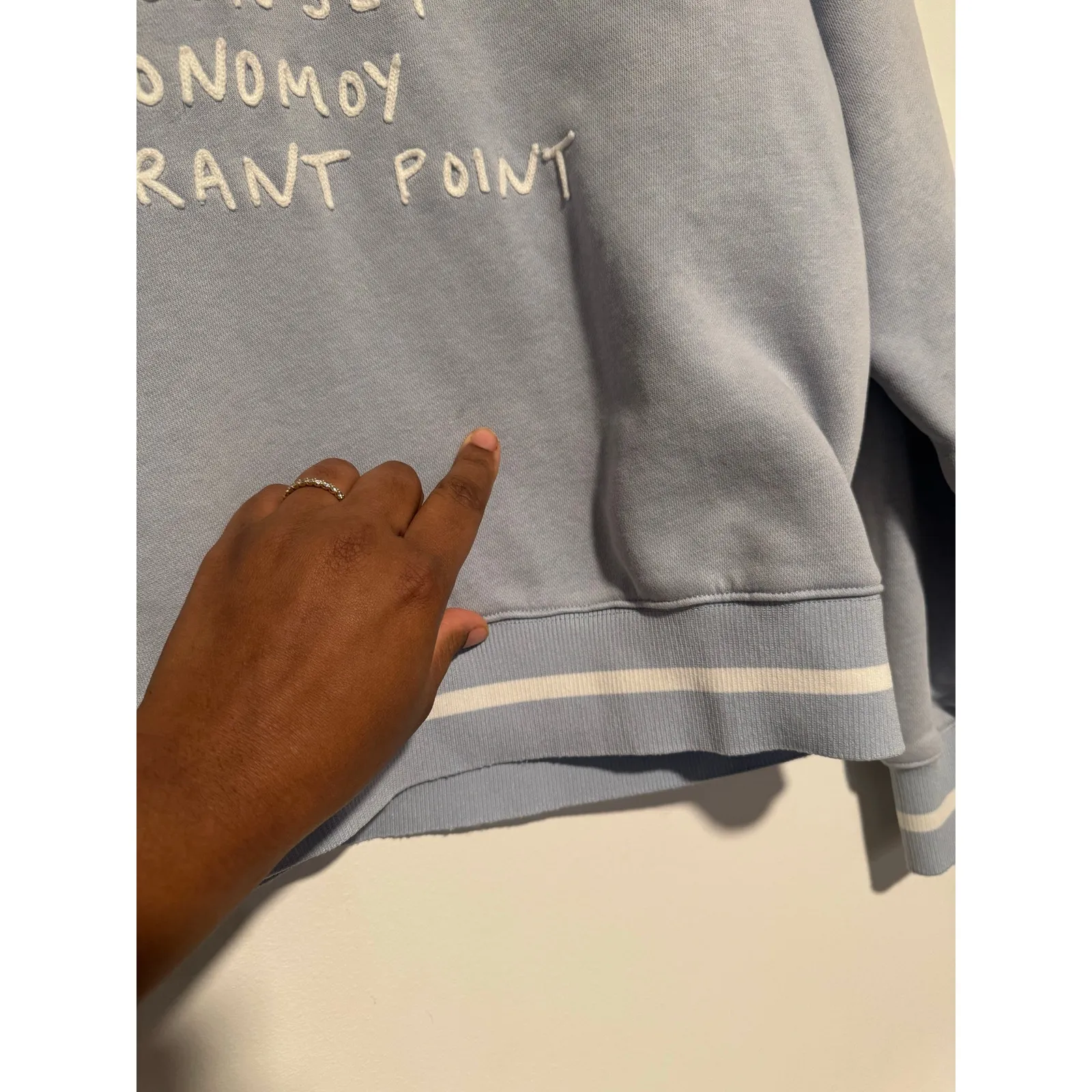 Ellsworth + Ivey Nantucket Crewneck Sweatshirt XS Blue Coastal Graphic Preppy - Image 6