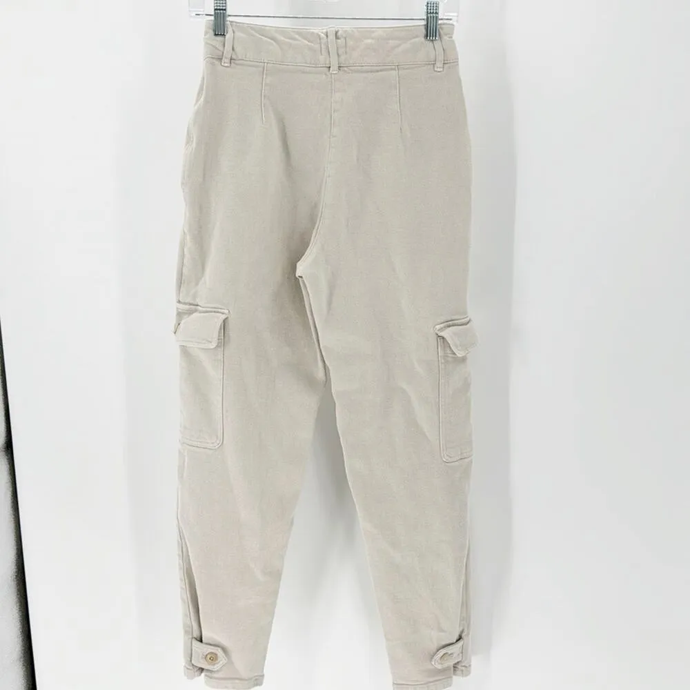 Wilfred Free Modern Cargo Pants Size 4 Cream Denim casual minimalist versatile - Image 2