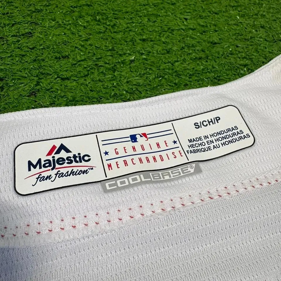 Majestic Women's Boston Red Sox Size Small CRAWFORD 68 Stitched Jersey - Image 4