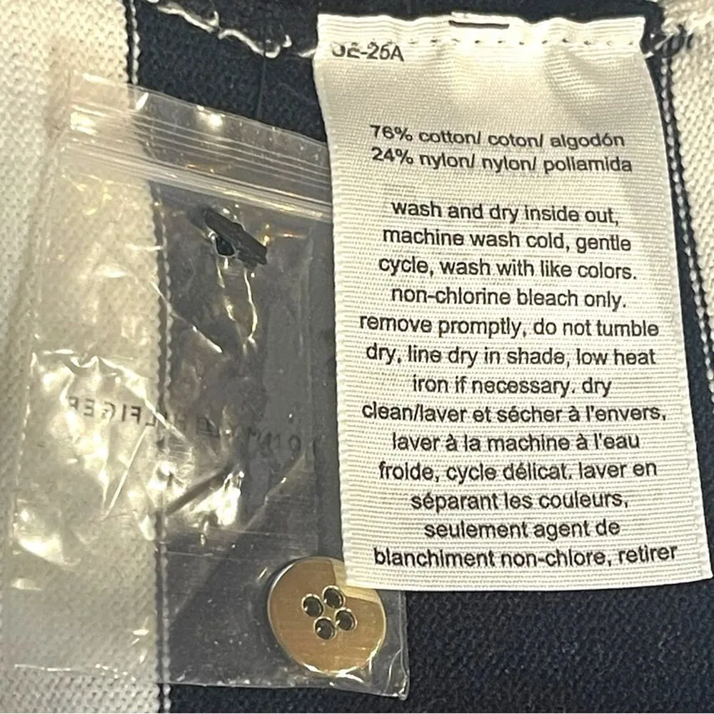 Tommy Hilfiger Turtleneck Sweater Navy White Stripe Large - Image 5