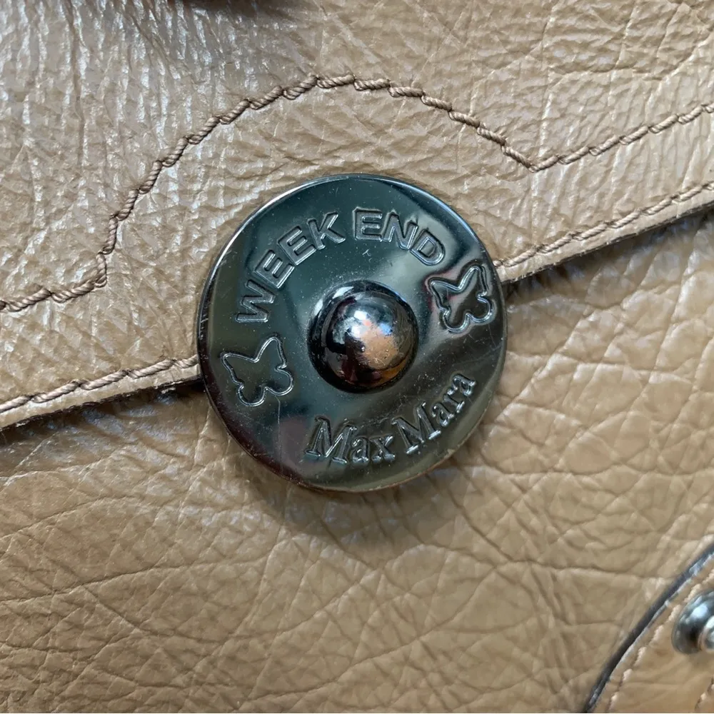 Weekend MaxMara Y2K Brown Leather Shoulder Bag - Image 8