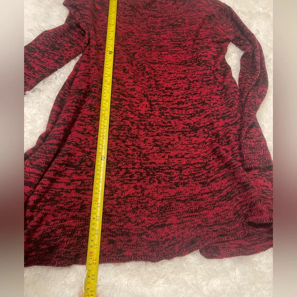 Red black long sleeve scoop neck sweater dress woman size 1X - Image 4