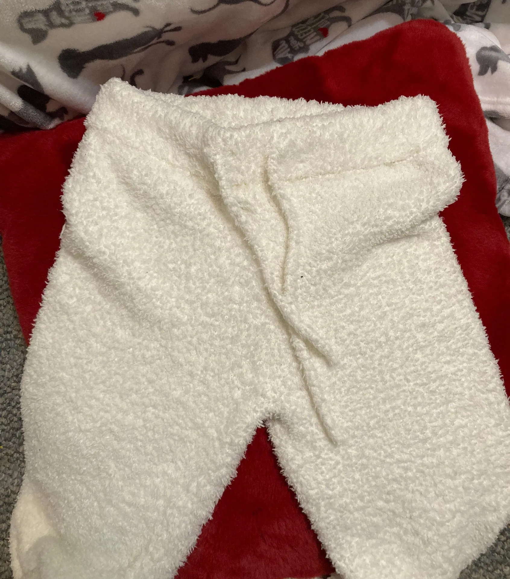 Aerie White Sherpa Flare Pants - Image 3