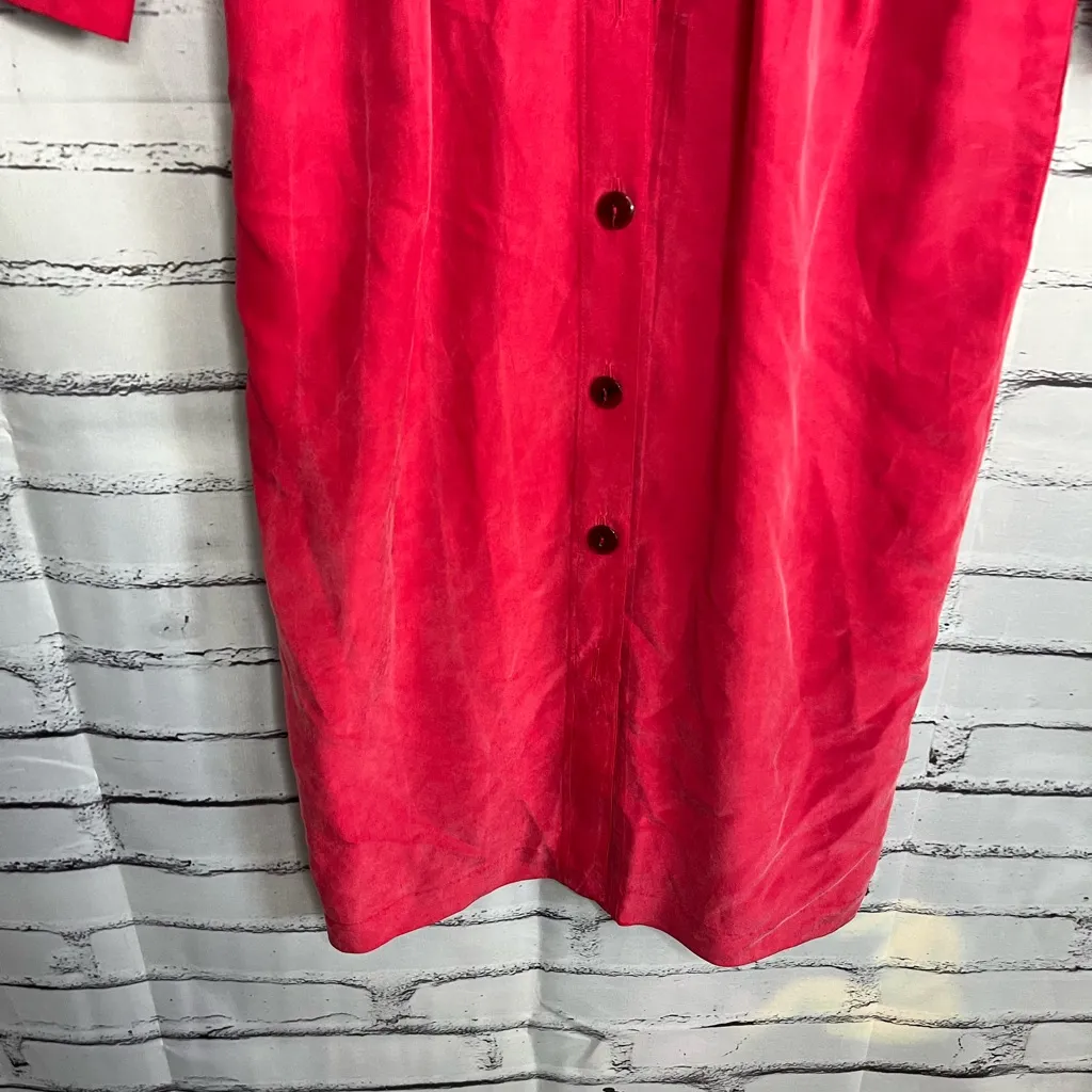 Vintage Gillian Red Silk V - Image 4