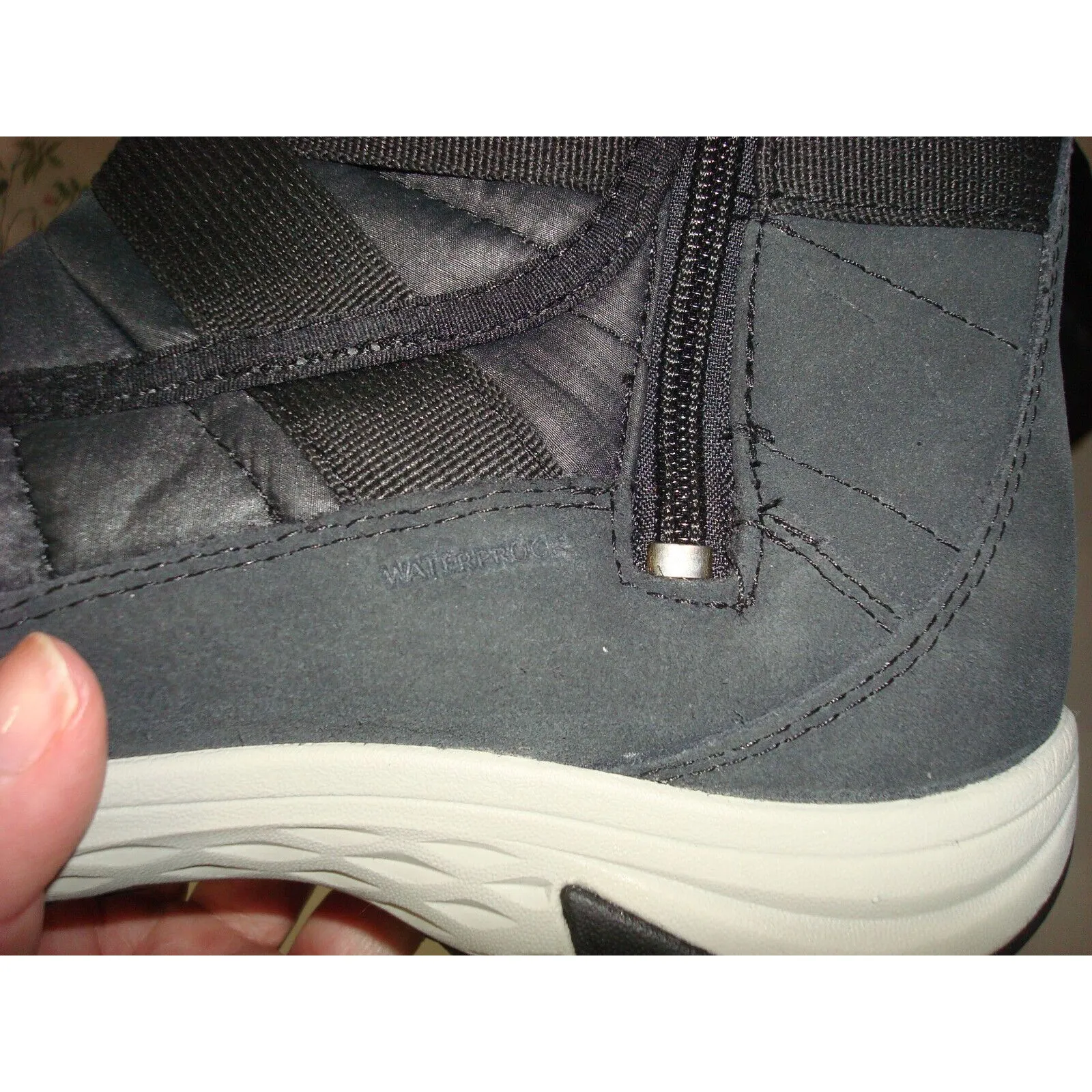 New Black Womens 6 Merrell Waterproof Boots Tall Warm Snow Hiking Polar Sport - Image 3