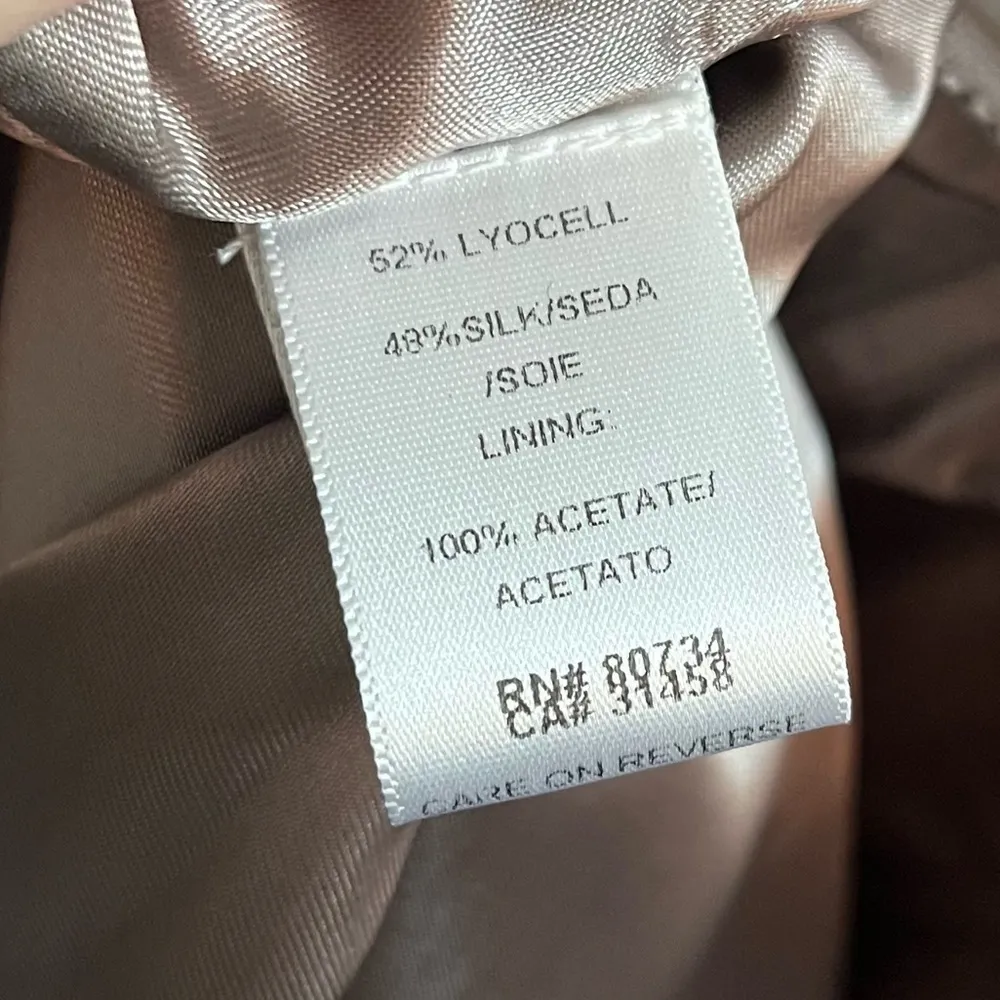 BCBGMaxazria • Purple Strapless Watercolor Pattern Dress - Image 5