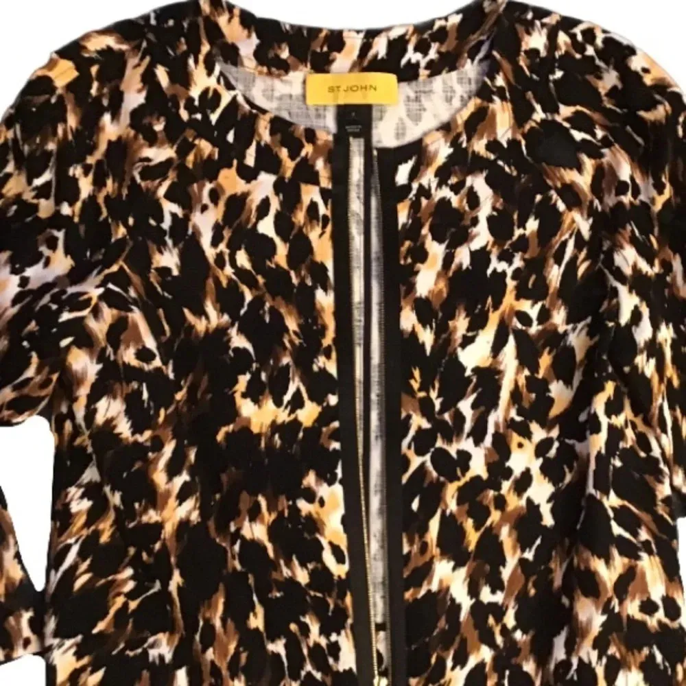 St. John Leopard Blazer Jacket​ - Image 5